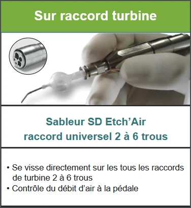 Sableuse SD Etch'Air raccord universel
