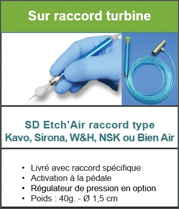 Sableuse SD Etch'Air raccord spécifique